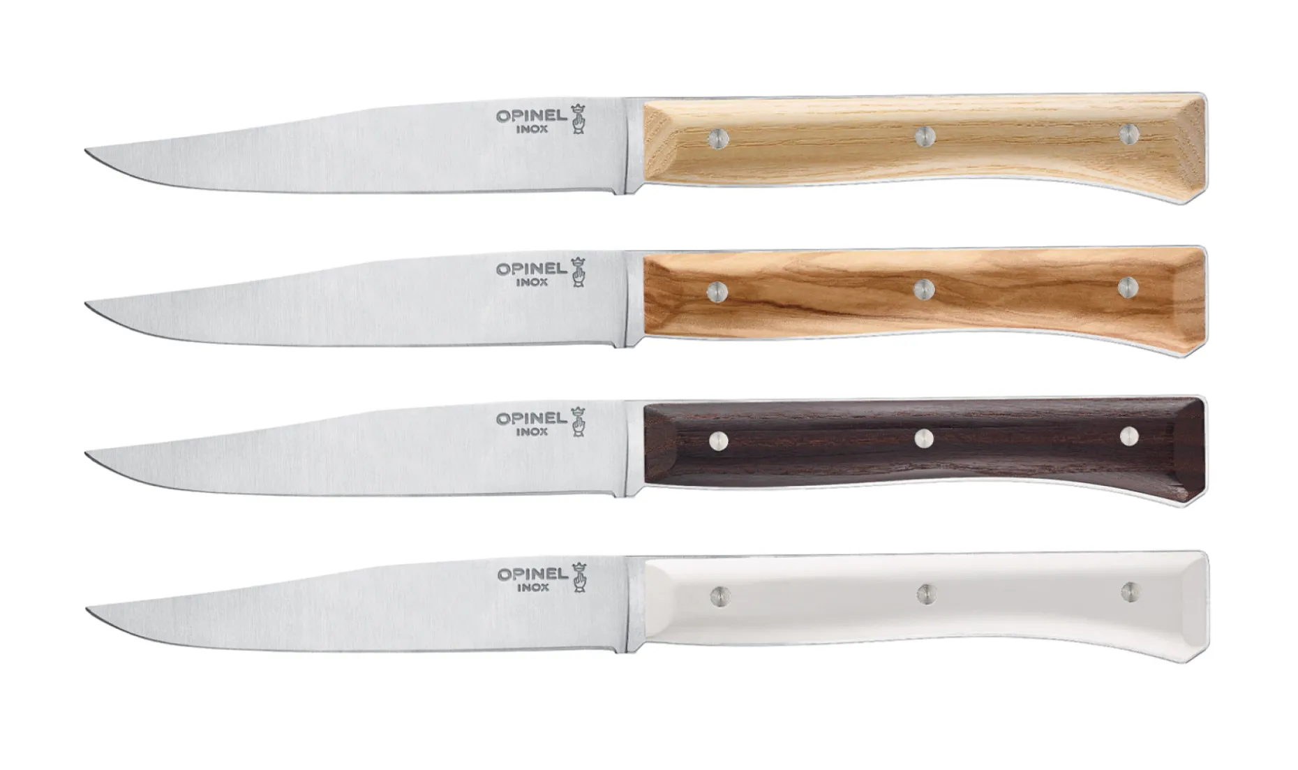 Coffret de 4 couteaux de table Facette Panaché